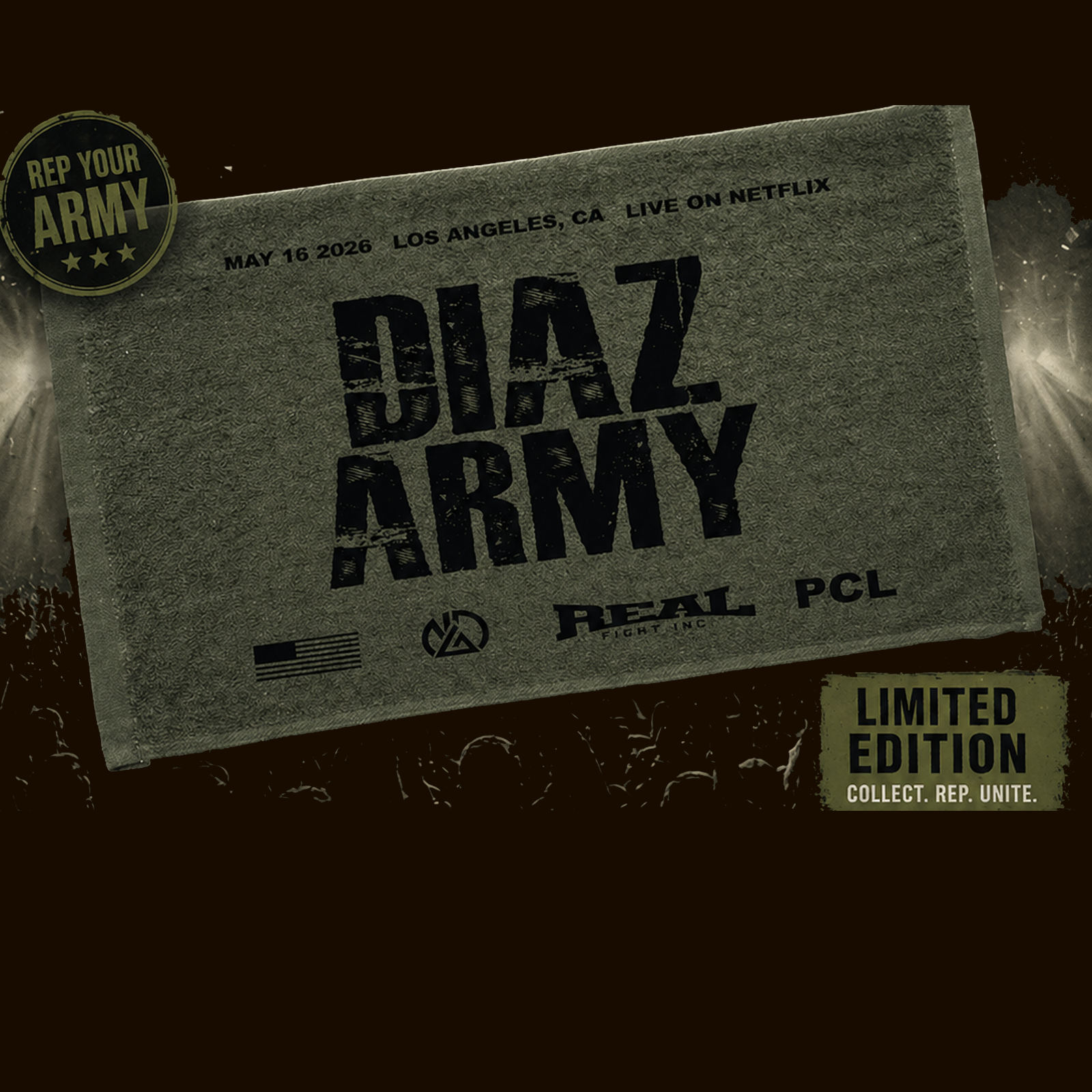 Official Nate Diaz Army Rally Towel 5/16/2026